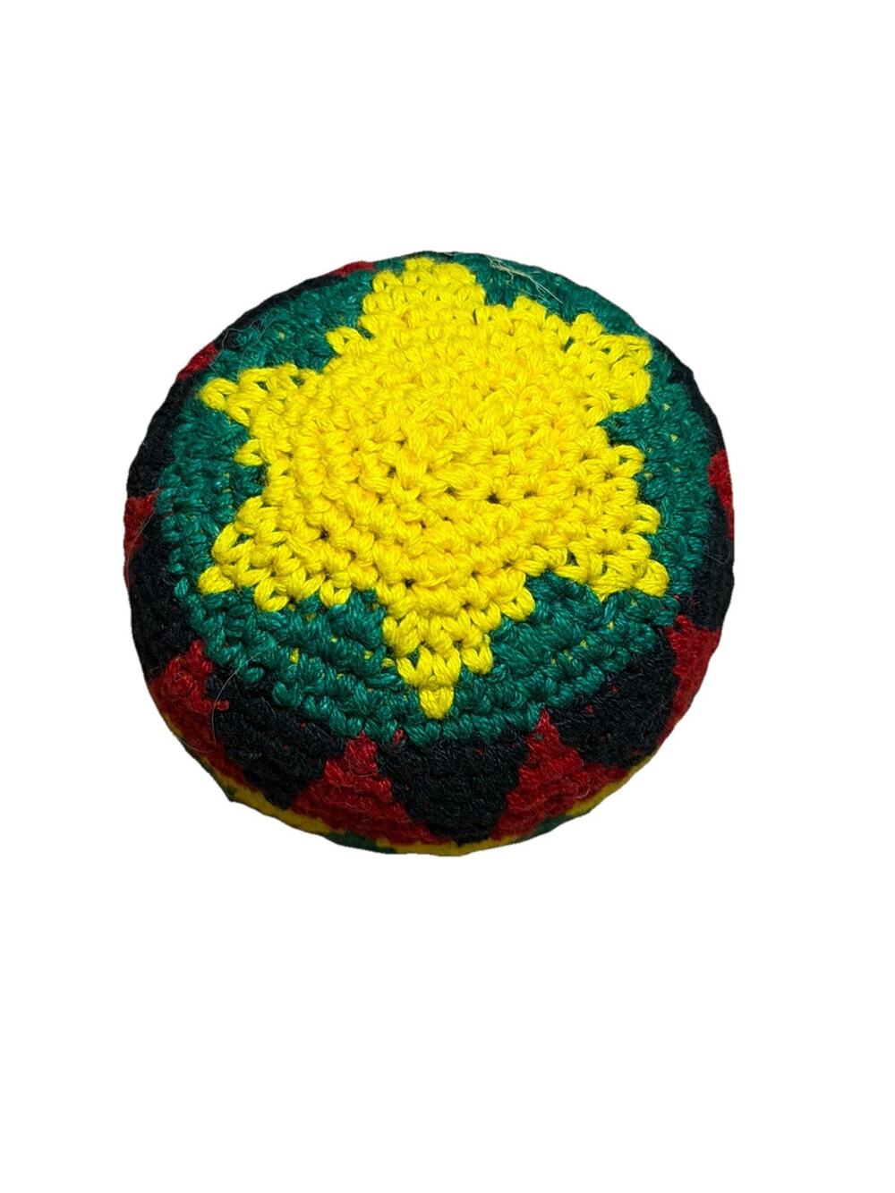🔥World Footbag Boota Bag Crochet Hacky Yellow Star BNWT🔥